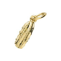 14K Yellow Gold Pickle Charm 