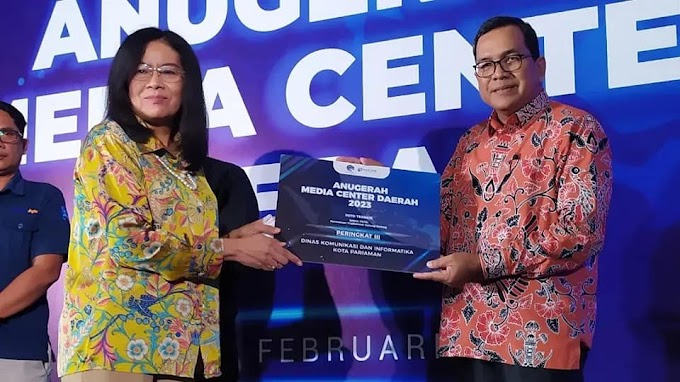 Media Center Kominfo Kota Pariaman, Terima Penghargaan Anugerah Media Center Daerah Dari Kementrian Kominfo