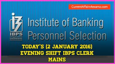 IBPS Clerk Mains 2016 Questions