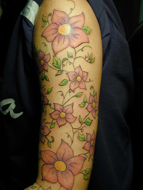 flower sleeve tattoos for men