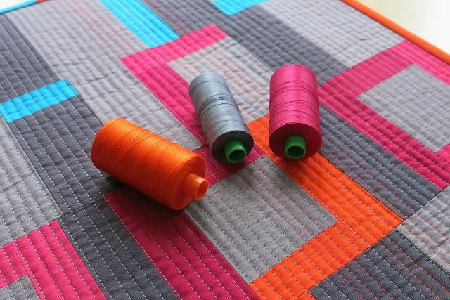 Luna Lovequilts - Quilting detail - Aurifil threads