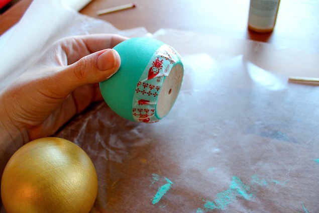 
making chalkboard and ombre wooden paper weights