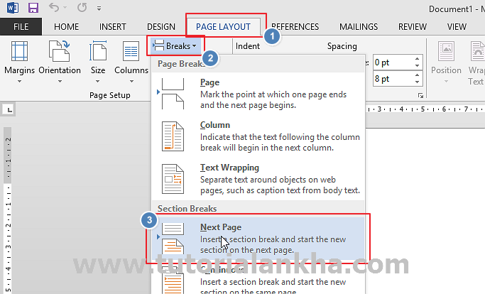 Membuat Posisi Halaman (Potrait and Landscape) dalam satu dokumen Microsoft word