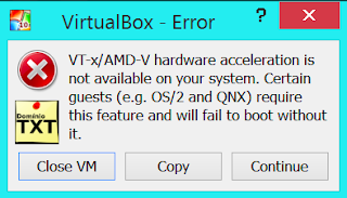 DominioTXT - VirtualBox VT-X AMD-V Não existe.