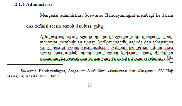 Contoh Cara Penulisan Footnote Yang Benar - Contoh U