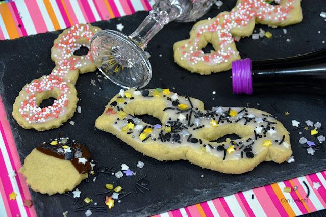 baked mask cookies with sprinkles