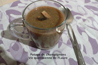 Vie quotidienne de FLaure: Potage de champignons 