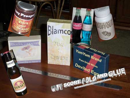 Fallout New Vegas Papercraft Food Box Labels