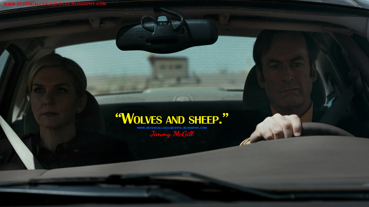 Wolves and sheep.