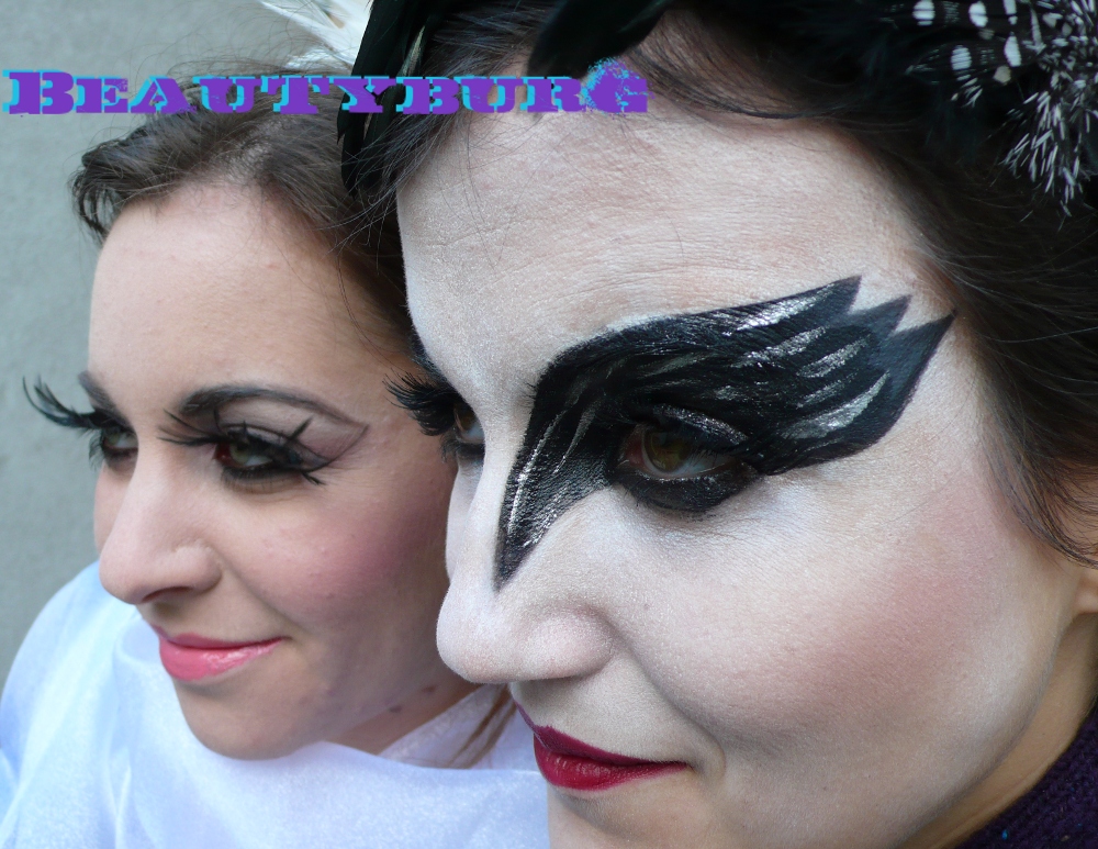black swan makeup white swan. White and Black Swans