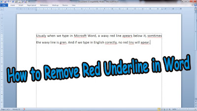 How to Remove Red Underline in Word