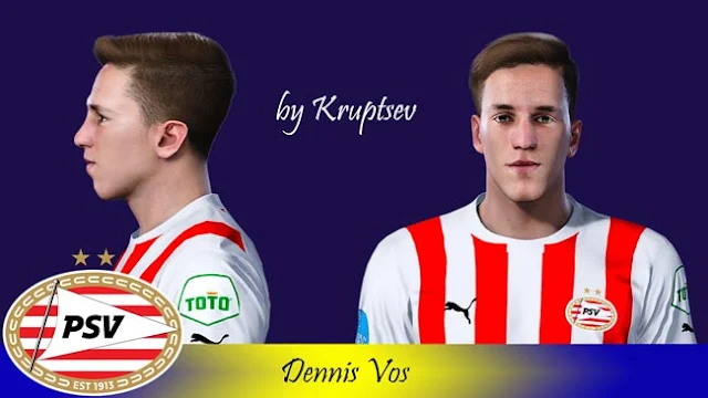 Dennis Vos Face For eFootball PES 2021