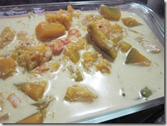 shrimp and squash in coconut milk, 240baon