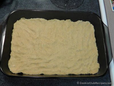 cookie dough in pan