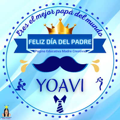 Solapín Nombre Yoavi para redes sociales por Día del Padre