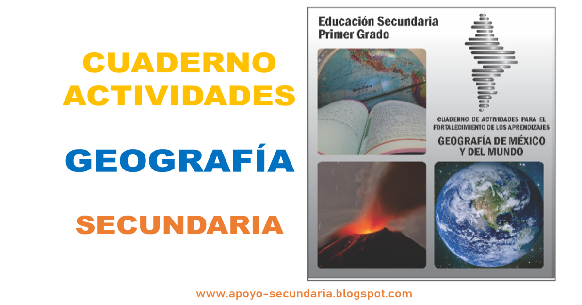 Libro de geografía con actividades por aprendizaje esperado de Secundaria