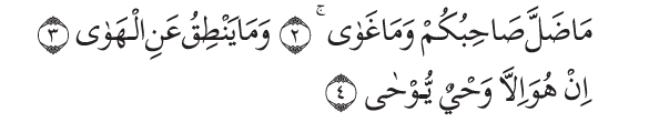 Q.S an-Najm/53: 2-4