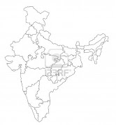 Mapa y Bandera de India para dibujar pintar colorear imprimir recortar y .