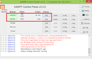 start xampp control  panel