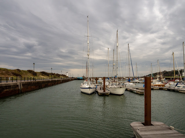 Photo of Maryport Marina before the rain arrived yesterday (Thursday)