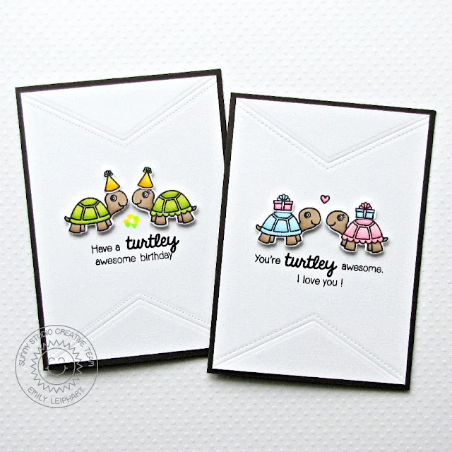 Sunny Studio Stamps: Turtley Awesome Birthday Cards for Kids by Emily Leiphart.  