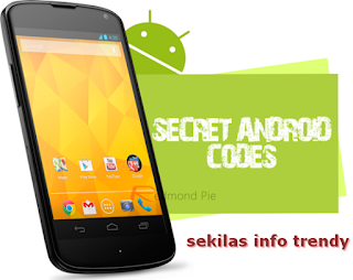 Beberapa kode rahasia di android | sekilas info trendy