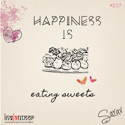 Happiness is eating sweets!