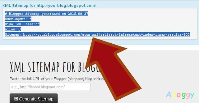 how to upload sitemap in blogger