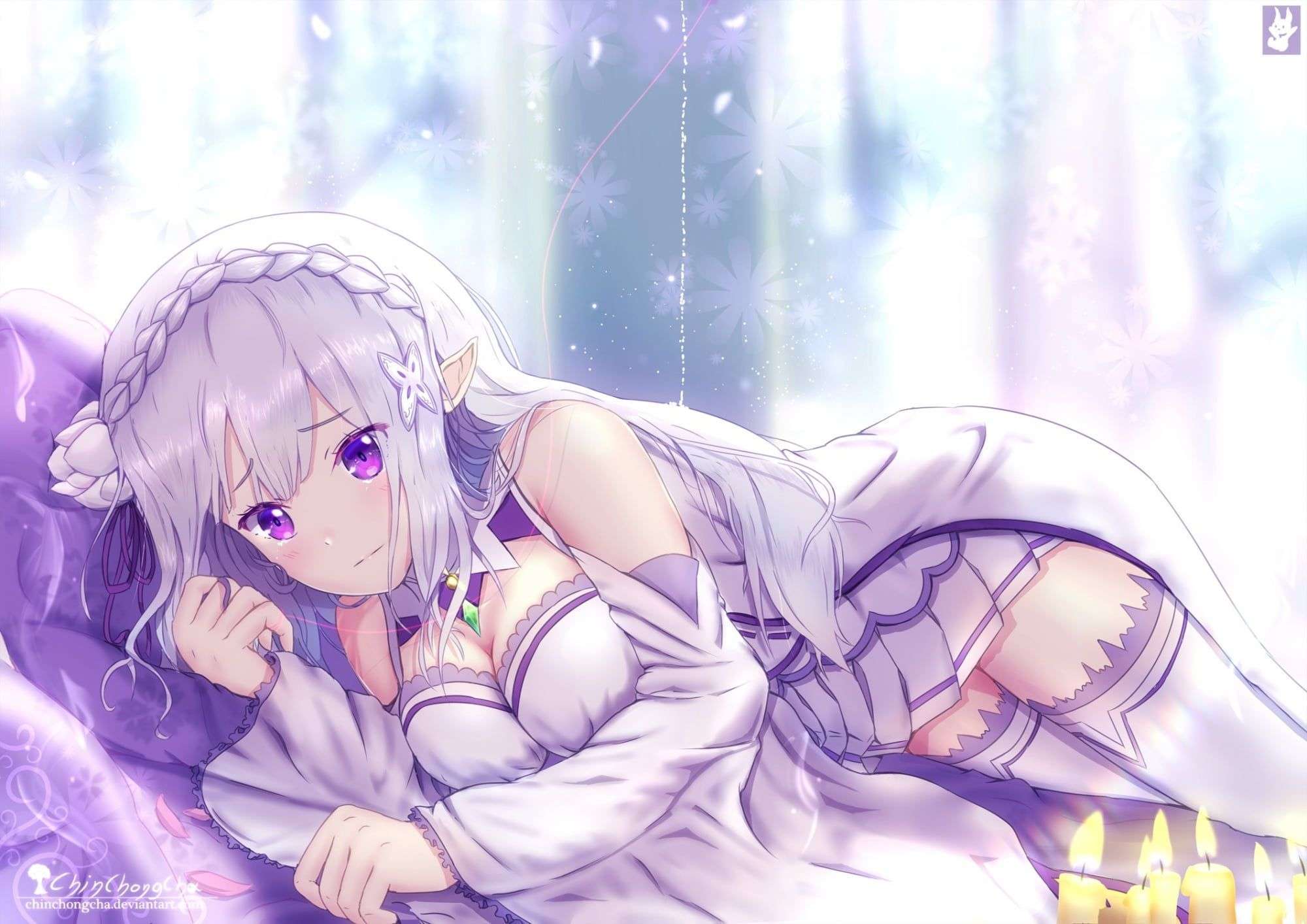 Emilia Re:Zero Anime Wallpaper HD