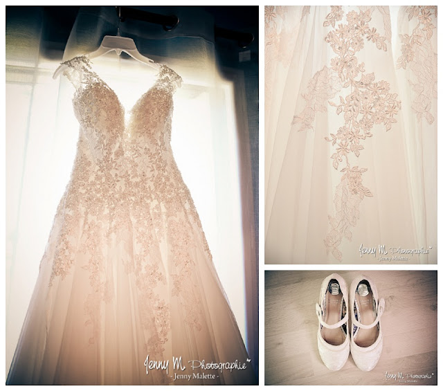 photo robe de mariée, détails et chaussures