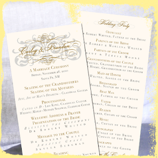 custom wedding programs