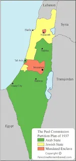 Palestinian rejected the 1937 plan to share with Israel