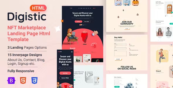 Best NFT Marketplace Landing Page HTML Template