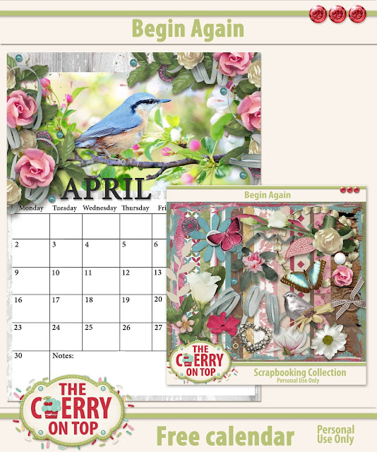  free printable calendar for April