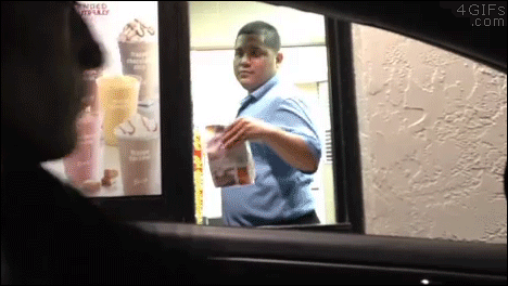 Meanwhile, at the drive through window