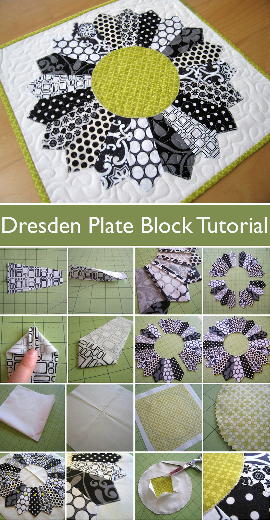 Dresden Plate Block Pattern + Tutorial