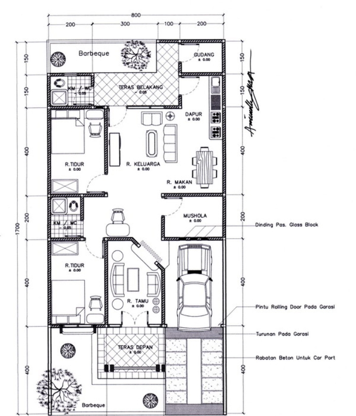 Desain Rumah Minimalis Ukuran Tanah 6x12 - Berbagai Ukuran