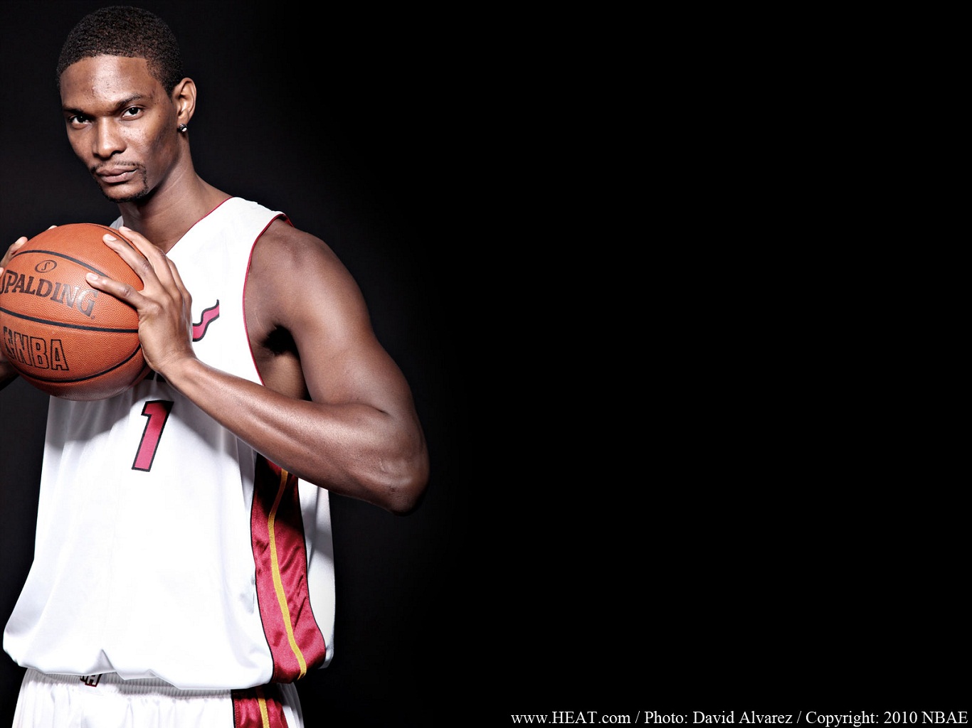 Chris Bosh Miami Heat White Costume 2012 Wallpapers 1366X768.