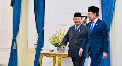 Hangat dan Bersahabat, Presiden Prabowo Sambut Kunjungan PM Malaysia Anwar Ibrahim di Istana Merdeka Jakarta