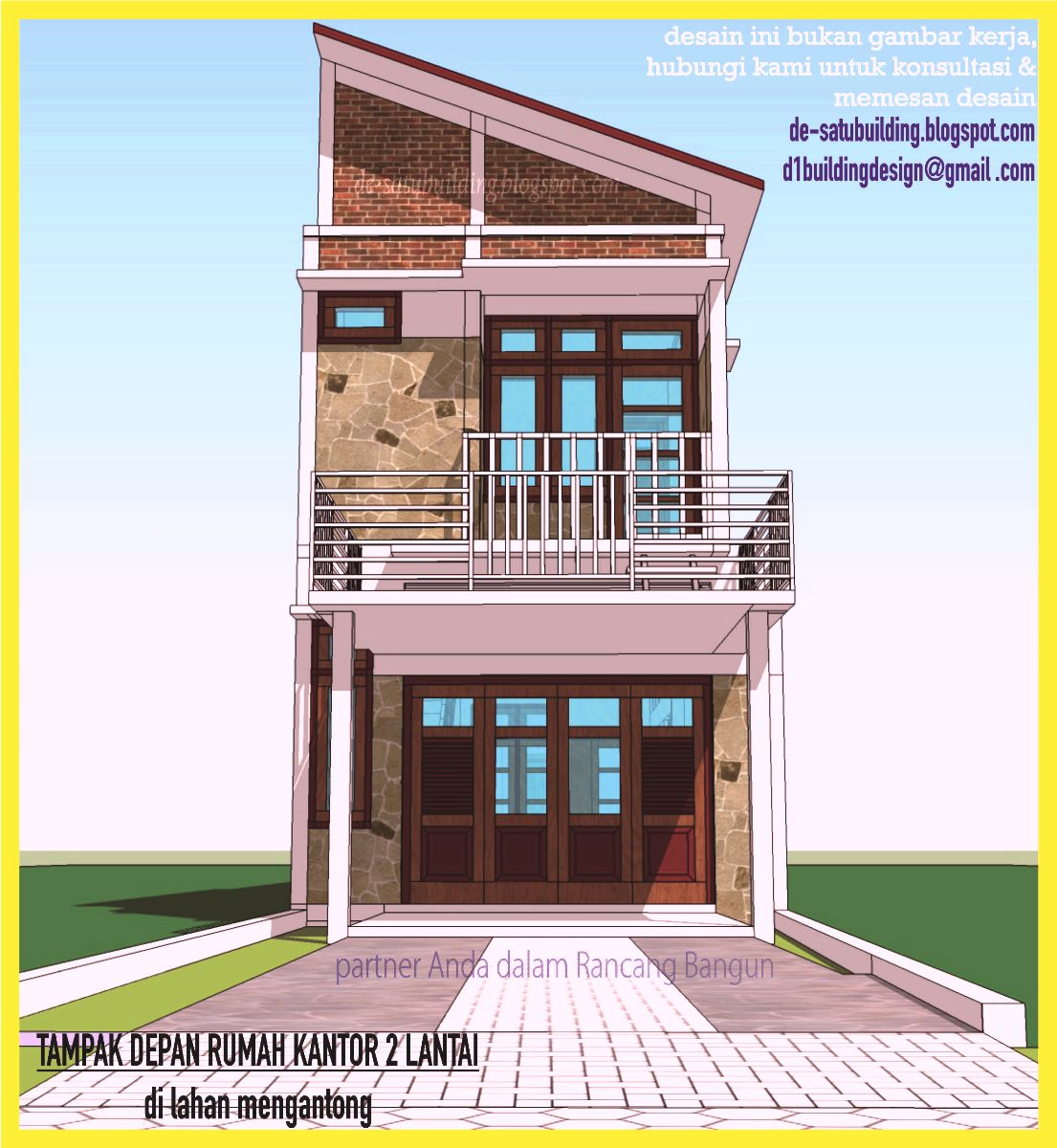 Desain Rumah 2 Lantai Memanjang Sobat Interior Rumah