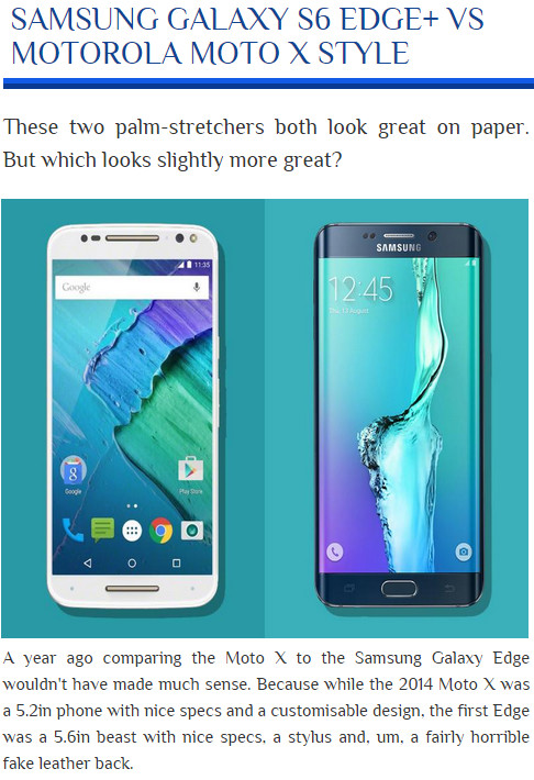 Samsung Galaxy S6 Edge+ vs Motorola Moto X Style