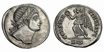 Constantino I Siliqua Plata