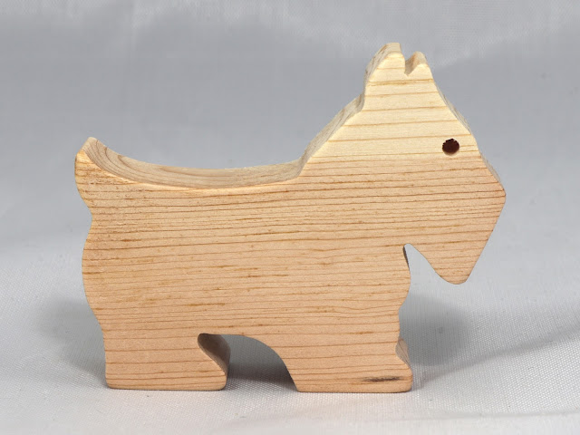 Wood Toy Scottie Dog Cutout, Handmade, Unfinished, Unpainted, Paintable, Ready To Paint, Freestanding, from Itty Bitty Animal Collection