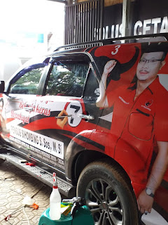 Stiker branding mobil caleg indramayu