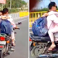 Berpelukan atas motosikal yang sedang bergerak, pasangan kekasih disaman RM454