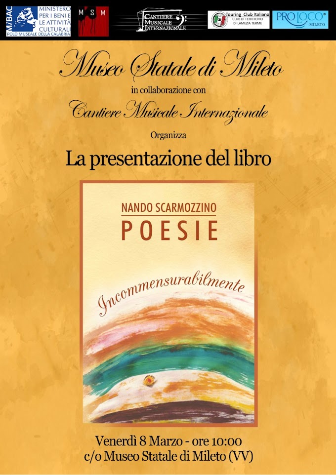 Libri: a Mileto presentato 'Incommensurabilmente'