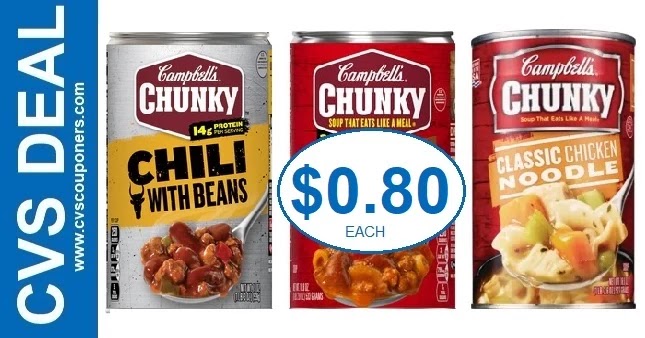 Campbell's Chunky Soup BOGO Free CVS Deals