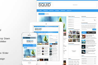 Squid Clean Responsive Blogger Template Free Download V1.1 - Themeforest