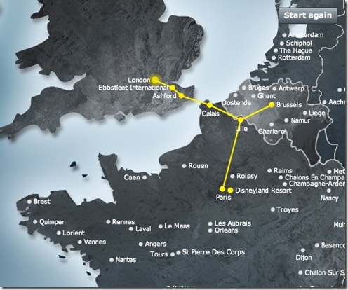 Eurostar-map