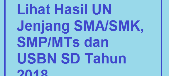 Update : Hasil Lengkap Ujian Nasional Tahun 2020 Jenjang SD, SMA/SMK, SMP/MTs